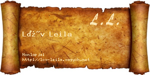 Löv Leila névjegykártya