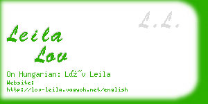 leila lov business card